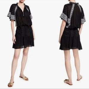 Veronica Beard Minos Embroidered Tassel Mini Dress 8
